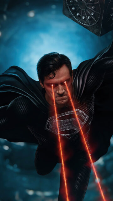 Henry Cavill as Black Suit Superman 4K Mobile Wallpaper