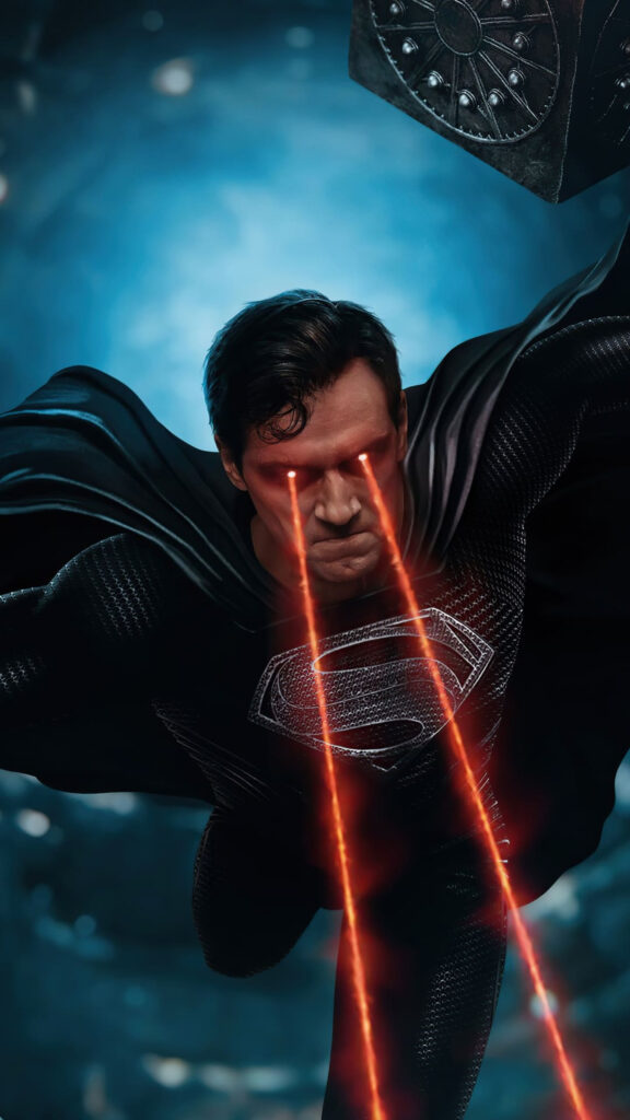 Henry Cavill as Black Suit Superman 4K Mobile Wallpaper