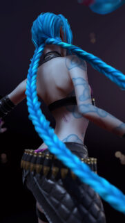 Jinx from League of Legends Digital Fan Art Mobile Wallpaper