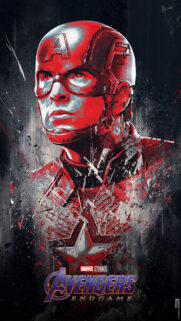 Captain America Grungy Red and Blue Marvel Mobile Wallpaper
