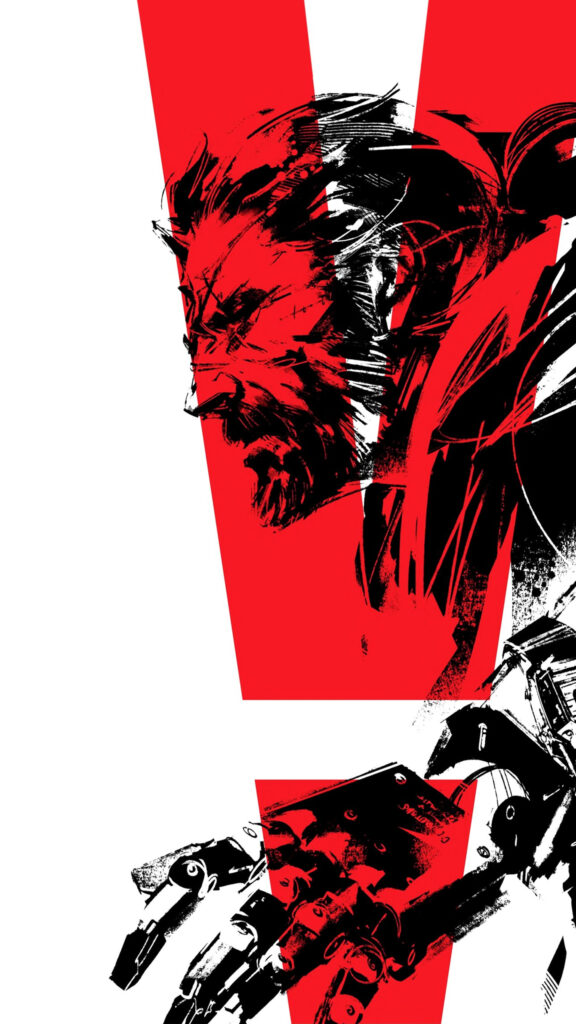 Venom Snake Metal Gear Solid V Abstract Red and Black Mobile Wallpaper