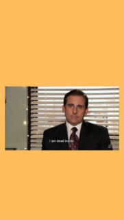 Michael Scott Office Quote Aesthetic Yellow Mobile Wallpaper