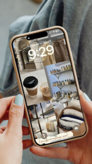 Aesthetic Luxury Lifestyle Vision Board for Manifestation and Wealth Wallpaper