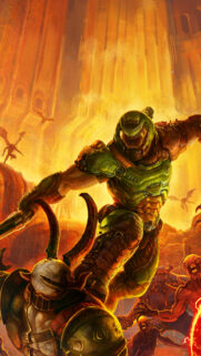 Doom Slayer Intense Battle Action 4K Mobile Wallpaper