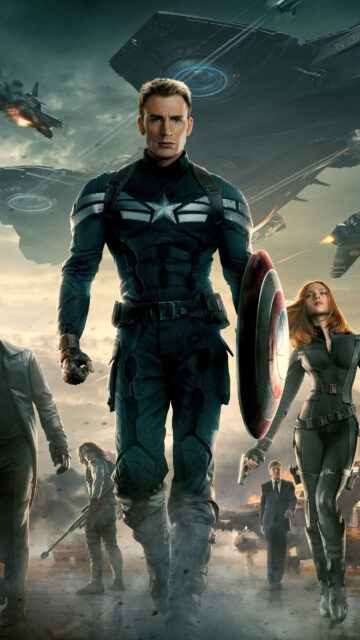 Captain America and Black Widow The Winter Soldier Mobile Wallpaper