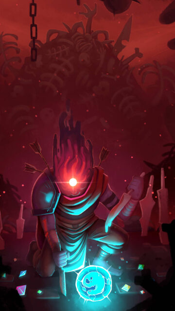 The Beheaded Kneeling in Red Dungeon Mobile Wallpaper