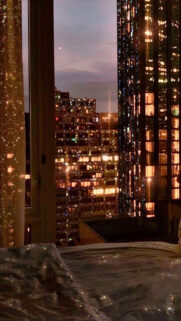 Luxury City Lights Manifestation Vision Board Aesthetic Phone Wallpaper