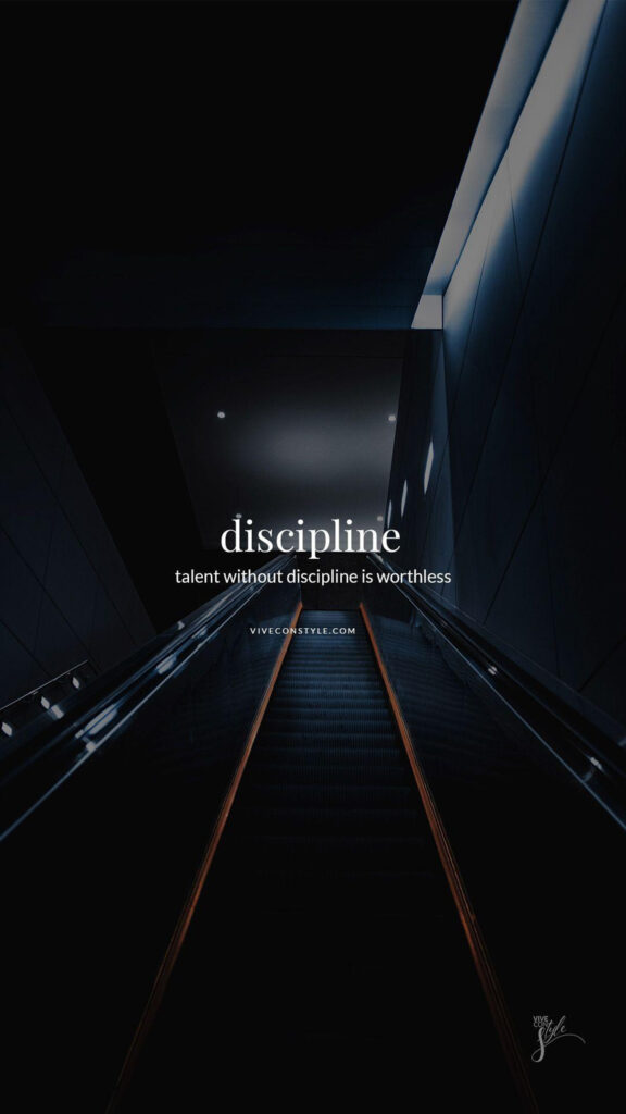 Discipline and Success Mindset Motivational Manifestation Phone Wallpaper