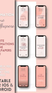 Positive Affirmation Manifestation Aesthetic Vision Board Phone Wallpaper
