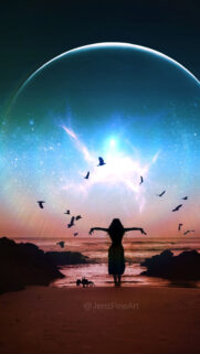 Cancer Moon Zodiac Aesthetic: Nurturing Energy and Emotional Healing Wallpaper