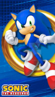 Dynamic Sonic the Hedgehog Jump Action Mobile Wallpaper
