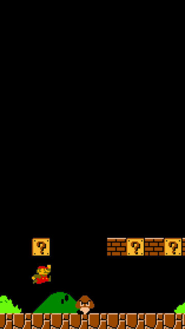 Retro Pixel Super Mario 8-Bit Mobile Wallpaper