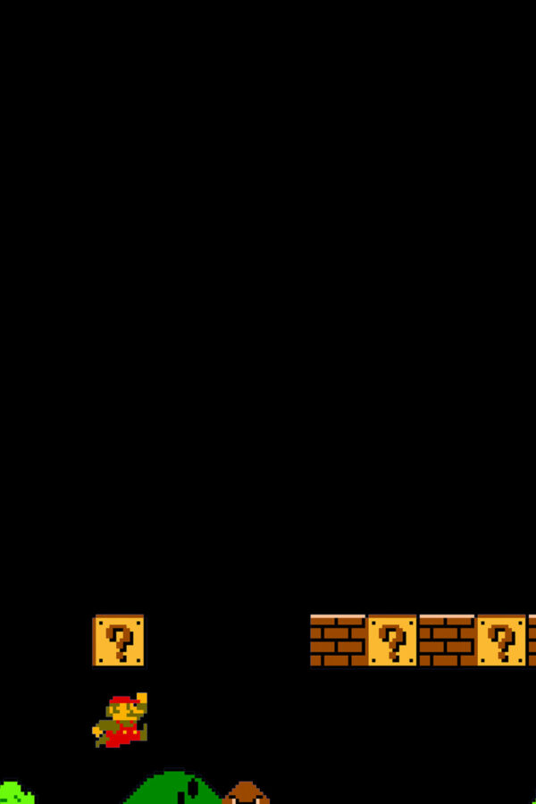 Retro Pixel Super Mario 8-Bit Mobile Wallpaper