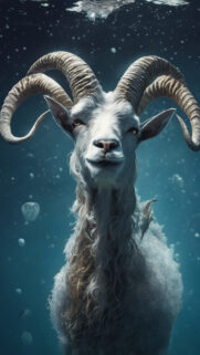 Mystical Capricorn Goat Zodiac Energy Phone Wallpaper