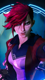 Vi Arcane Fierce Gaze Portrait Mobile Wallpaper