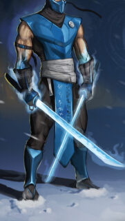 Sub-Zero Mortal Kombat Warrior Fan Art Mobile Wallpaper