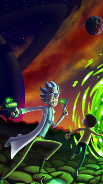 Rick and Morty Sci-Fi Adventure 4K Wallpaper