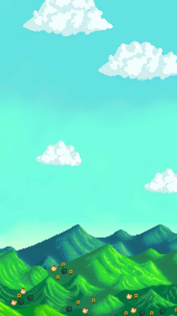 Stardew Valley Pixel Art Landscape Mobile Wallpaper