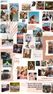 Dream Aesthetic Vision Board for Manifestation and Law of Attraction Wallpaper