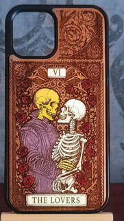 The Lovers Tarot Card Mystic Skeleton Art for Spiritual Connection Wallpaper