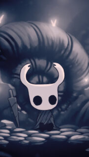 Hollow Knight Shadowy Figure Art Mobile Wallpaper