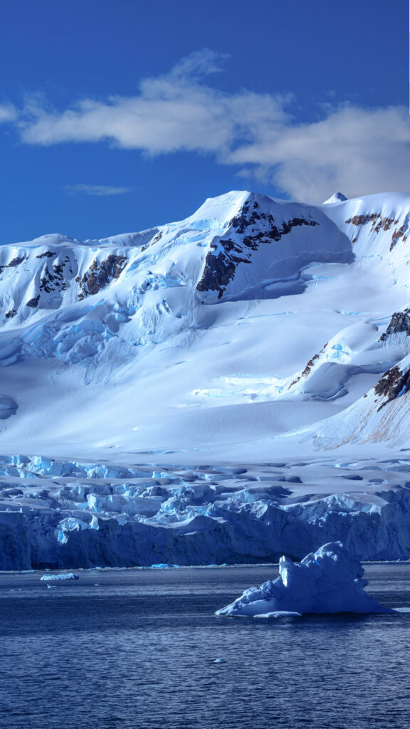 Majestic Antarctic Glacier and Iceberg Mobile Wallpaper