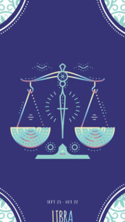 Minimalist Libra Zodiac Sign Aesthetic Astrology Phone Wallpaper