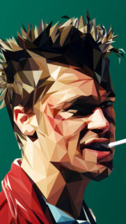 Low Poly Tyler Durden Artistic Mobile Wallpaper