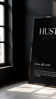 Hustle Definition Success Mindset Manifestation Aesthetic Desktop Wallpaper