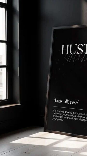 Hustle Definition Success Mindset Manifestation Aesthetic Desktop Wallpaper