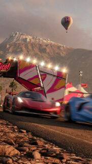 Racing Supercars in Forza Horizon 5 Mobile Wallpaper