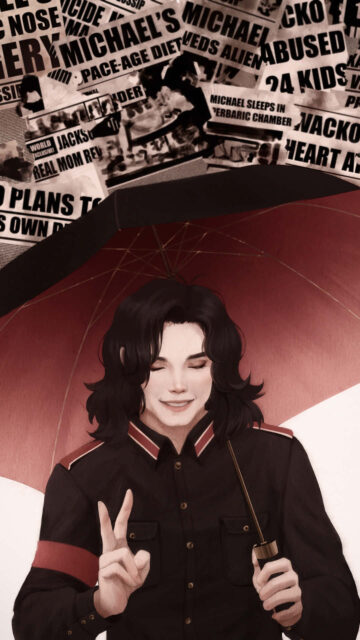 Michael Jackson Digital Illustration Mobile Wallpaper