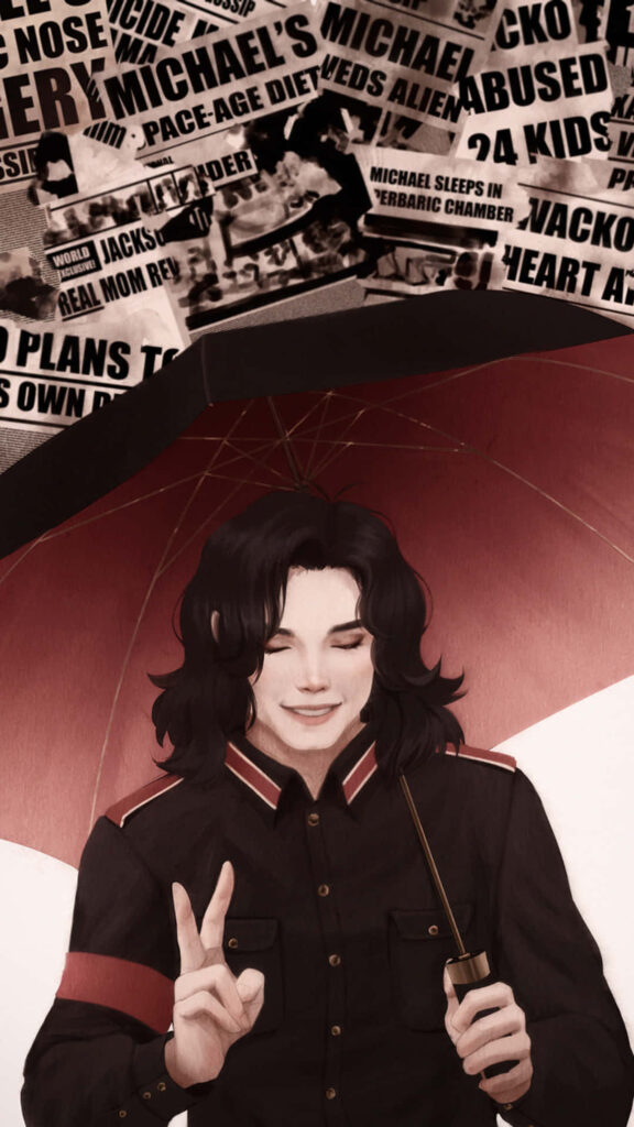 Michael Jackson Digital Illustration Mobile Wallpaper