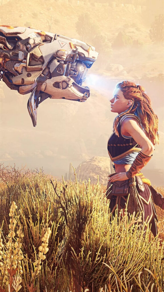 Aloy and Machine Mobile Wallpaper