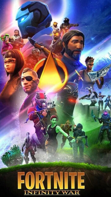 Fortnite Infinity War Crossover Concept Art Mobile Wallpaper