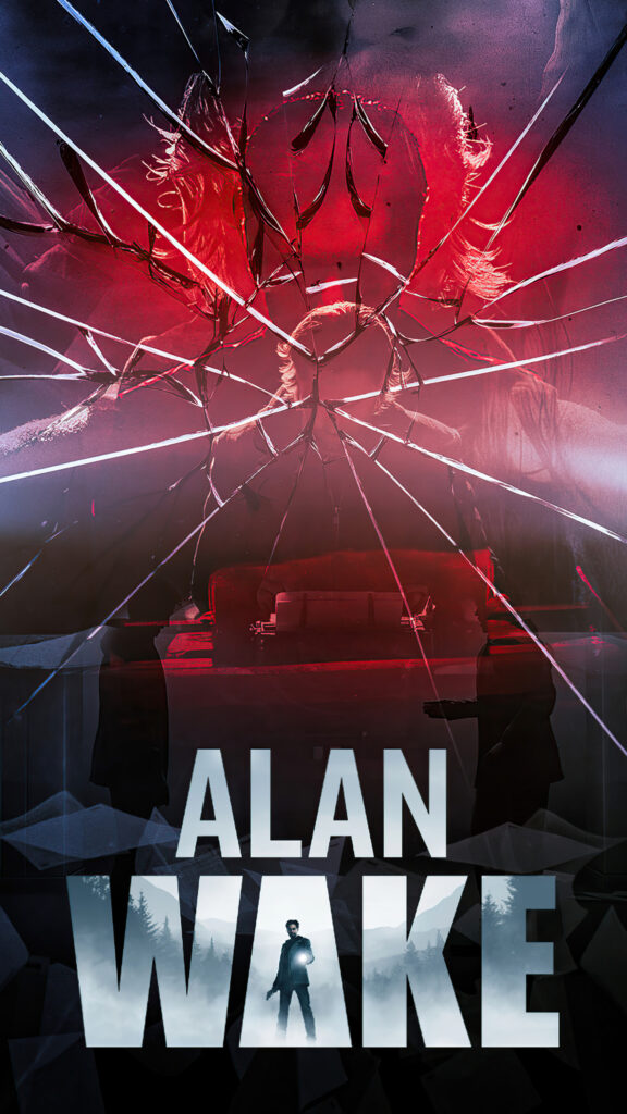 Alan Wake Shattered Red Glass Mobile Wallpaper