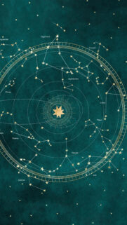 Stunning Celestial Zodiac Constellation Map Astrology Phone Wallpaper