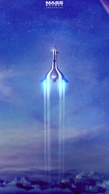 Tempest Spaceship Mass Effect Andromeda Mobile Wallpaper