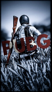 Soldier with Rifle in Grassy Field Mobile Wallpaper