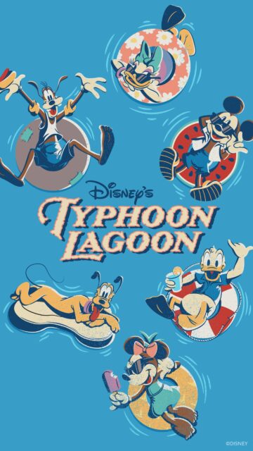 Disney Typhoon Lagoon Characters Mobile Wallpaper