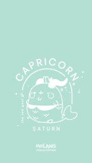 Cute Capricorn Zodiac Sign with Saturn Ruling Planet Aesthetic Wallpaper