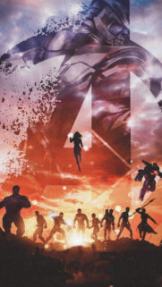 Avengers Endgame Cinematic Silhouette Mobile Wallpaper