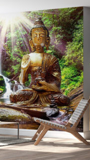 Golden Buddha Zen Meditation and Spiritual Enlightenment Energy Wallpaper