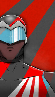Futuristic Comic Book Hero Illustration Mobile Wallpaper