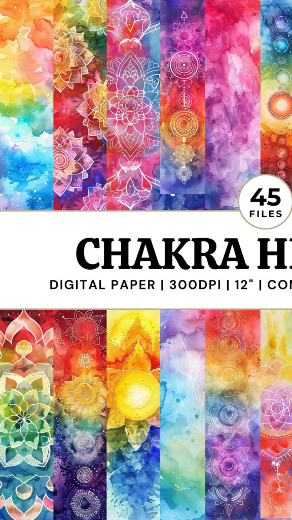 Chakra Healing Energy Patterns and Spiritual Mandala Art Wallpaper