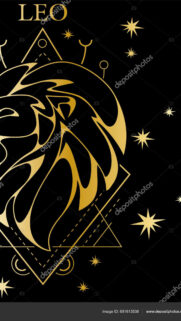 Leo Zodiac Sign Gold Astrology Aesthetic Spiritual Phone Wallpaper