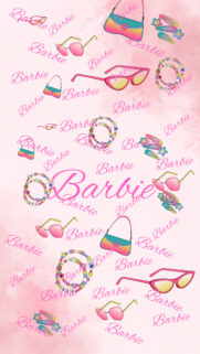 Pink Aesthetic Barbie Accessories Collage Mobile Wallpaper