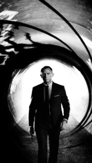 Daniel Craig as James Bond Inside a Gun Barrel Mobile Wallpaper