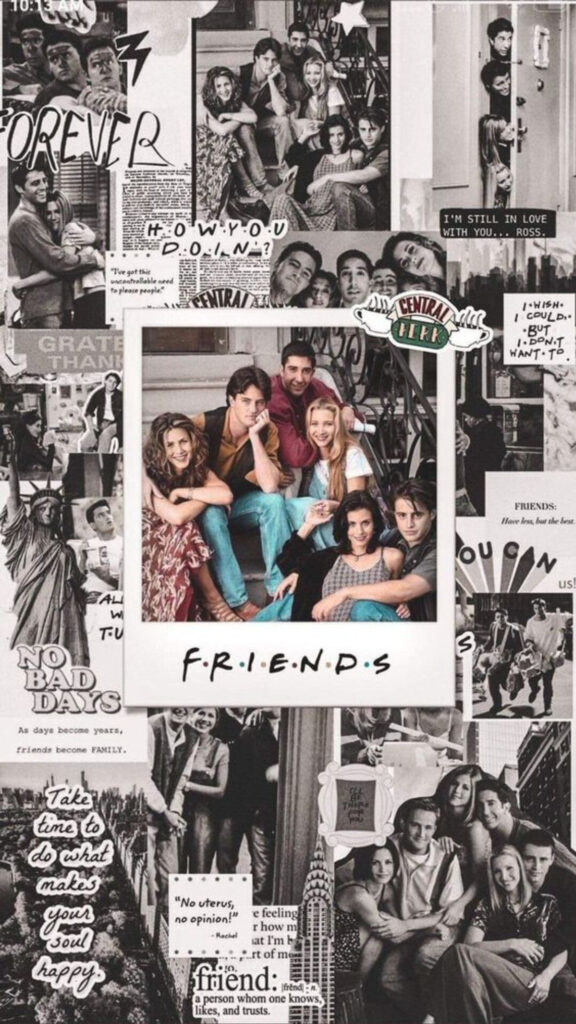 Friends TV Show Themed Collage Mobile Wallpaper