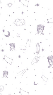 Aesthetic Gemini Zodiac Constellation and Celestial Art Wallpaper